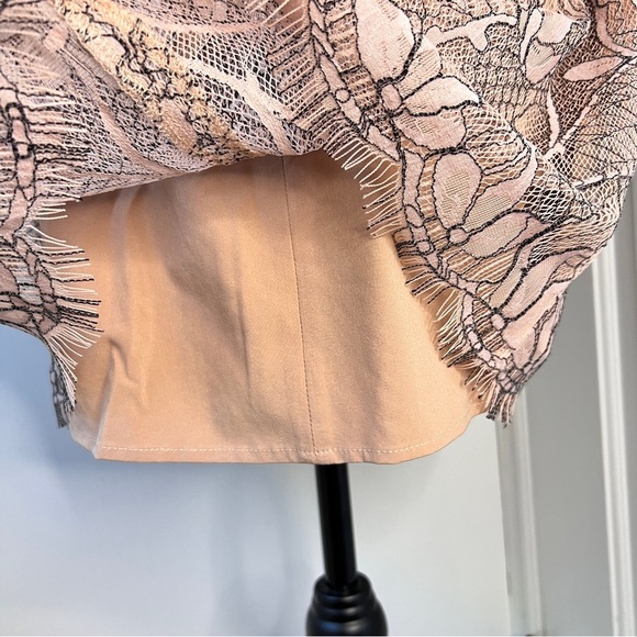 Wayf Off the Shoulder Blush Lace Mini Dress NWT - Picture 7 of 13